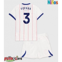 Camiseta Chelsea Wesley Fofana #3 Tercera Equipación para niños 2026-27 manga corta (+ pantalones cortos)